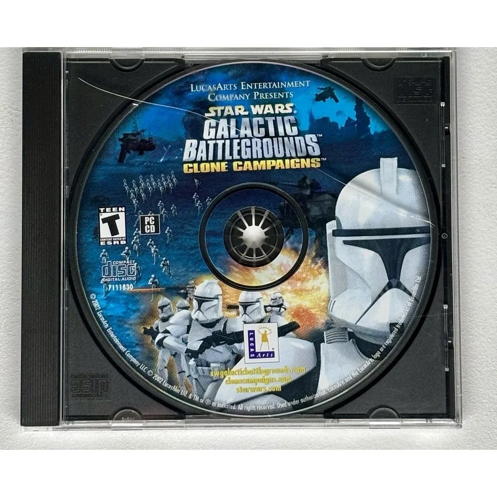 Star Wars: Galactic Battlegrounds Clone Campaigns PC 2002 Disc Only